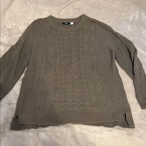 BDG Taupe Cable Knit Sweater